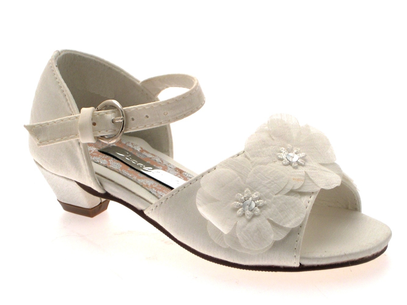 childrens white satin shoes